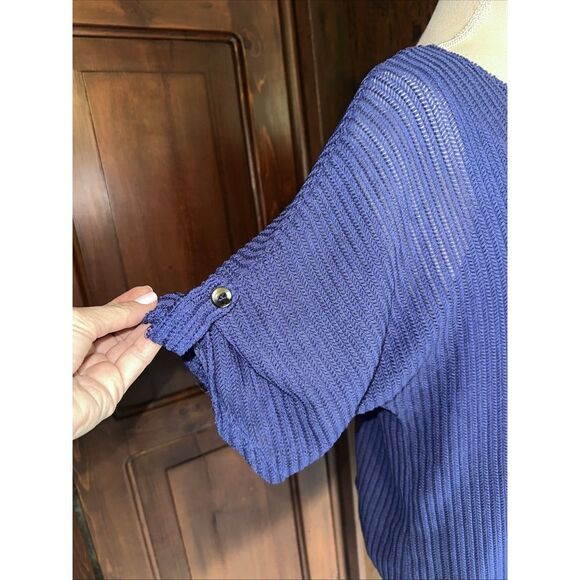 Womens Elementz Blouse Attached Camisole - Blue XL - Picture 3 of 6